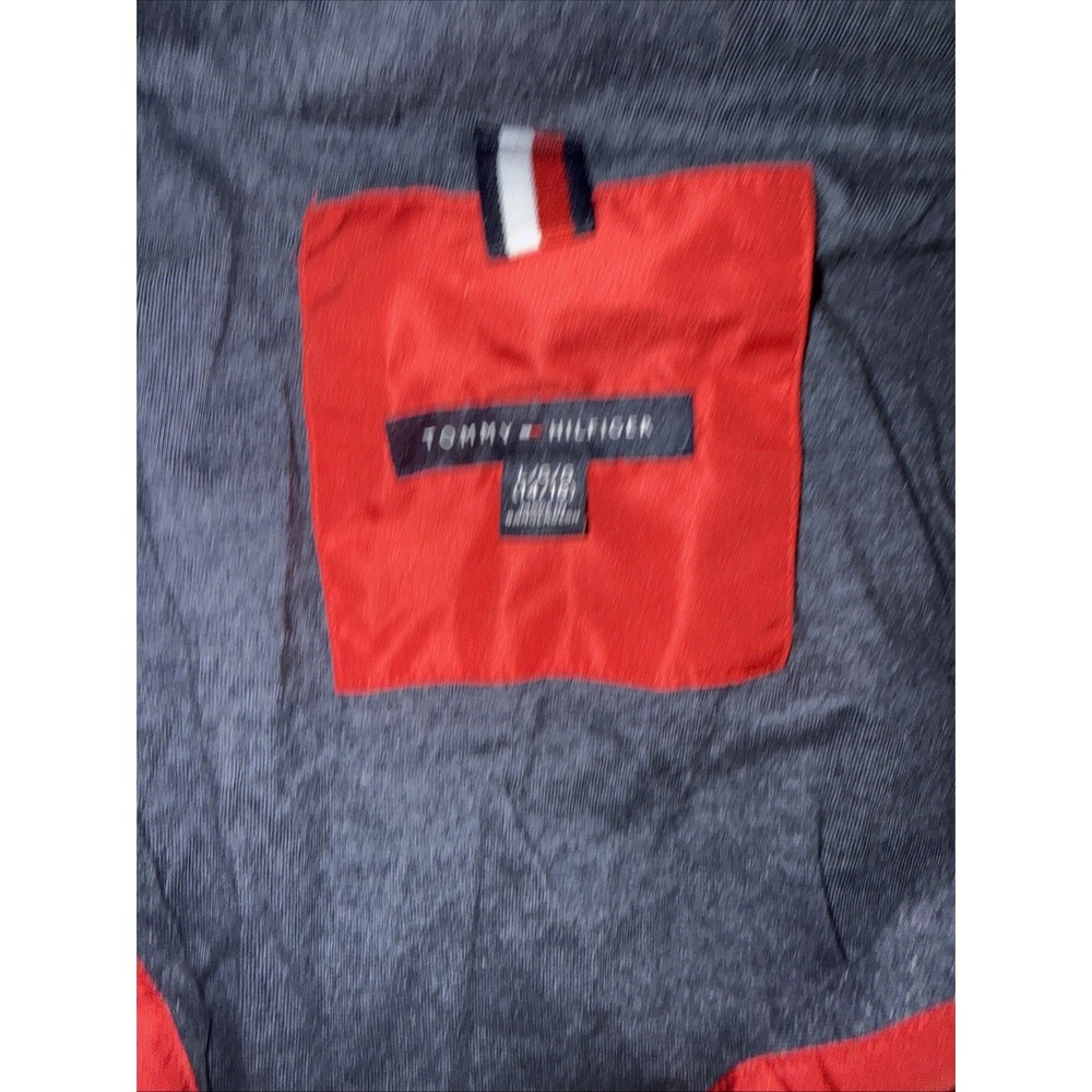 Vintage Tommy Hilfiger Windbreaker Jacket Men Medium Spellout Flag 90s 14/16‎ - Picture 7 of 10